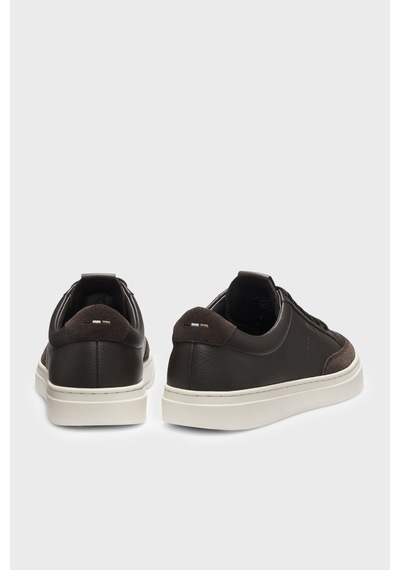 Boss Süet Detaylı Sneaker Ayakkabı Erkek Ayakkabı 50568536 201 Kahve