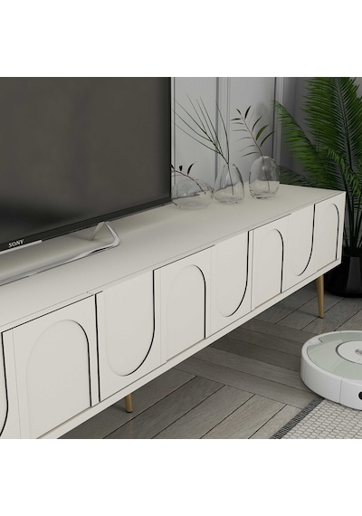 Variant Lyon 3 Lü Salon Takımı - Krem / Altın