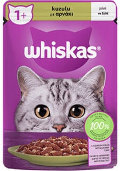 Pouch Jöle İçinde Kuzulu Yetişkin Kedi Konservesi 12 Adet 85 Gr