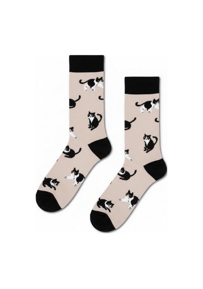Carnaval Socks Smokin Kedi Desenli Renkli Soket Çorap Çok Renkli