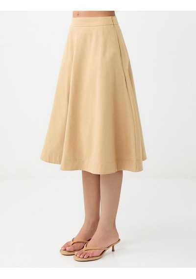 Jimmy Key Deve Tüyü Rahat Kesim Normal Bel Gabardin Midi Etek 5ww074950260