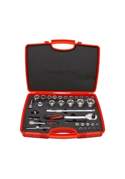 İzeltaş 1113001038 Izeltaş 1/4" - 1/2" 35 Parça Altı Köşe Lokma Anahtar Tk.
