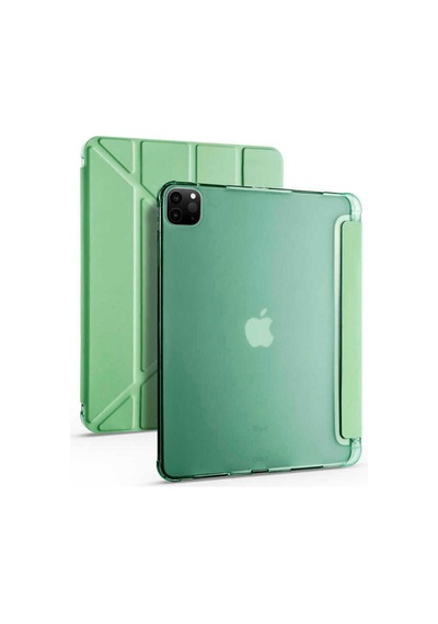 Apple Uyumlu iPad Pro 12.9 2020 4.nesil Kılıf Zore Tri Folding Kalem Bölmeli Standlı Kılıf Kapaklı Kılıf