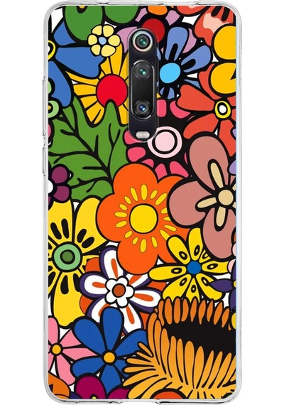 Xiaomi Redmi K20 Pro İle Uyumlu 1mm Slim Fit Retro Renkler 2 Baskılı Şeffaf Kılıf Şeffaf