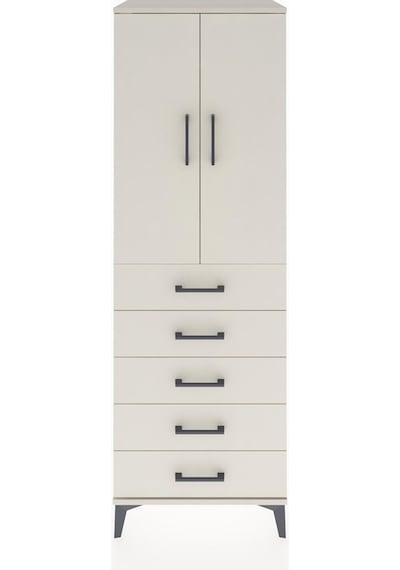 Hyperion Dolap Tek Raflı 5 Çekmeceli Tek Askılı 60x44x182 Ayt... Aytaşı