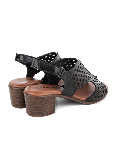 Hush Puppies Fito 624216 Hakiki Deri Kadın Sandalet Siyah
