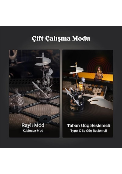Rokr Cgm02 Morse Telegraph Dıy Mechanical 3d Puzzle Maket Model Seti 3d Model Kit Detaylı Dekoratif Hobi Seti Hareketli Ve Işıklı