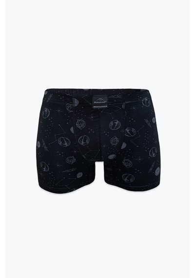 Malabadi Erkek 6'lı Siyah Desenli Premium Collection Modal Boxer 6m251