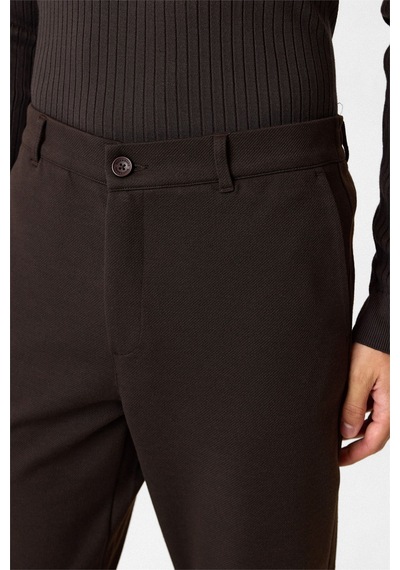 Back And Bond Regular Fit Diagonel Kahve Jogger Pantolon Çok Renkli