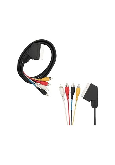 Sh Powermaster Scart 4rca 1.2 Metre 8mm Gold Kablo Najmaddin