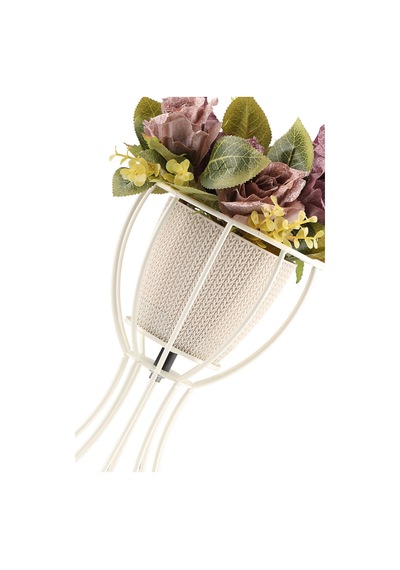 Anafor Saksılık Beyaz 25 Cm Krem Saksı