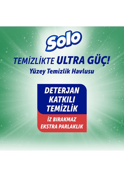 Solo Ultra Güç Sedir Ağacı&yasemin Esintisi Seyahat Boy Yüzey Temizlik Havlusu 6'lı 90 Yaprak Beyaz