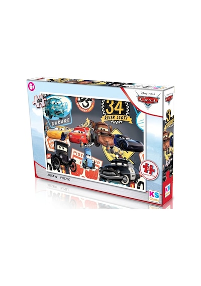 Ks Games Cr714-1 Disney Cars Lisanslı 100 Parça Erkek Çocuk Puzzle 5 Yaş Üzeri