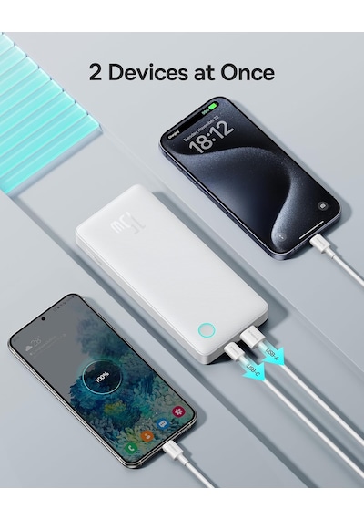 Baseus Airpow Lite Power 10.000 mAh 15W Powerbank Beyaz
