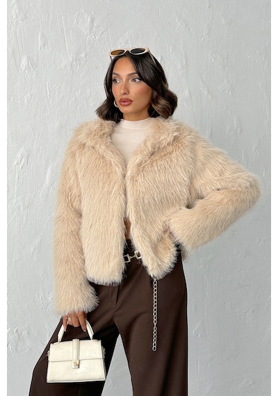 Verymoda Suni Kürk Kadın Mont- F1820 Taş