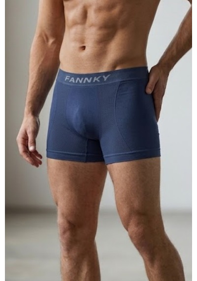 Fit Women Erkek Trend Nefes Alan Relaxed Lacivert Boxer