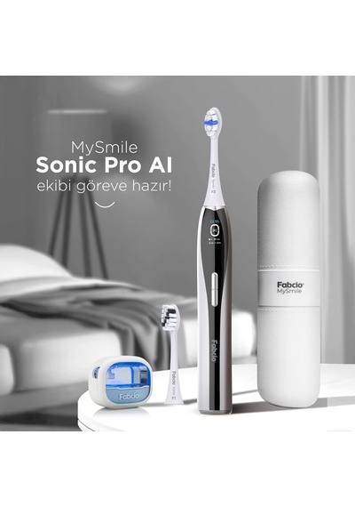 Fabcio Mysmile Sonic Pro Aı Şarjlı Diş Fırçası Beyaz + Diş Mine Bakım Serumu Hediye