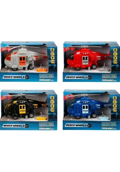 Sunman Maxx Wheelss Sesli Ve Işıklı 1:20 Kurtarma Helikopter Resc