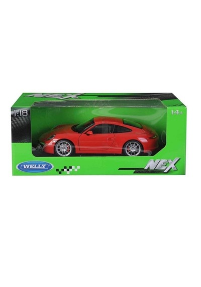 Welly 1:18 Porsche 911 991 Carrera S Kırmızı Model Araba