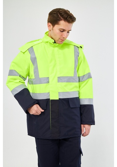 Parka Yeşil Lacivert Lacivert - Fosforlu Sarı