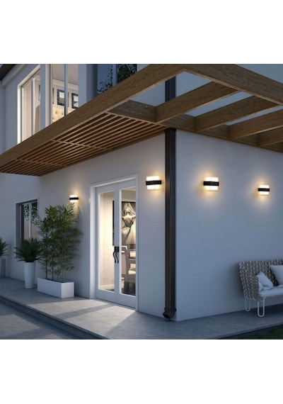 Duvar Lambası Led Işık 12w 3200k Gün Işığı Su Geçirmez Aplik Gün Işığı