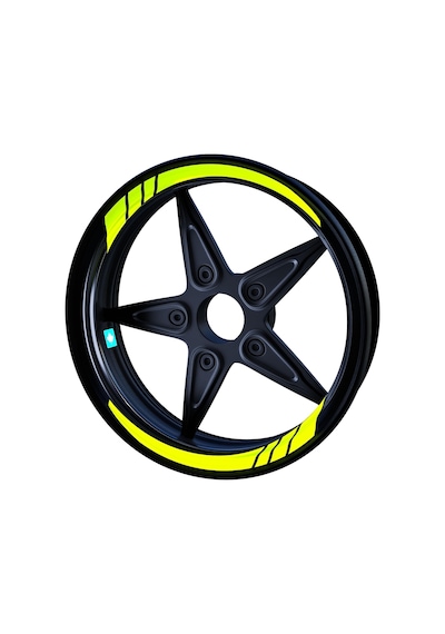 Floresan Sarı Moto GP İç Jant Şeridi Sticker Çınar Extreme