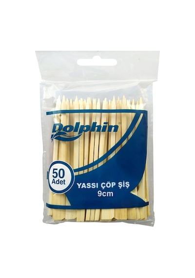 Dolphin Yassı Çöp Şiş  9 CM 50'li