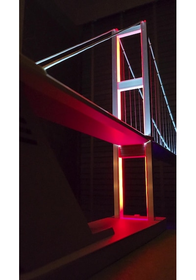 E Design Kısa Model 3D Dahili Led Aydınlatmalı Boğaz Köprüsü Modülü