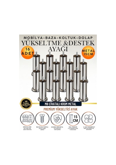 16 Adet 15 Cm M8 Vidalı Metal Krom Ayak Mobilya Ayağı Baza Ayağı Kanepe Ayağı Koltuk Ayağı Yatak Ayağı Yükseltme Ayağı Dolap Ayak Sehpa Sandık Ayakları Değişim Destek Ayağı Yükseltici Aparat Şifonyer Krom Krom 16 Adet 15 Cm M8 Vidalı Metal Krom Ayak Mobilya Ayağı Baza Ayağı Kanepe Ayağı Koltuk Ayağı Yatak Ayağı Yükseltme Ayağı Dolap Ayak Sehpa Sandık Ayakları Değişim Destek Ayağı Yükseltici Aparat Şifonyer Krom Krom