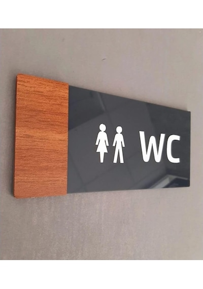 Smartad Wooden Serisi Wc Yönlendirme Tabelası Diğer
