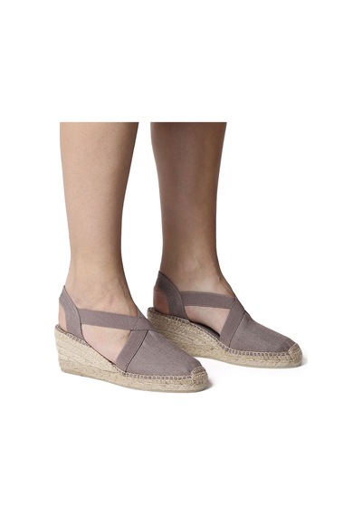 Sandalet Kadın Ter Toni Pons Elactic Linen Taupe Taba