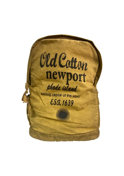 Old Cotton Cargo Kaliteli Vintage Disayn Laptop Bölmeli Sırt Gezi Çantası Leone Bag Oil 5100 Camel