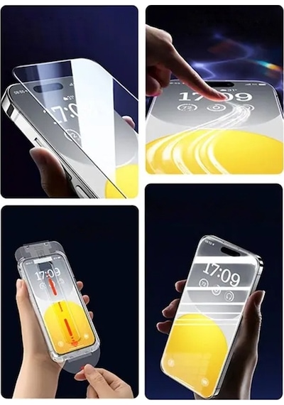 Baseus Schott Apple iPhone 15 Pro Max Uyumlu Hd Ful Koruma Cam Ekran Koruyucu