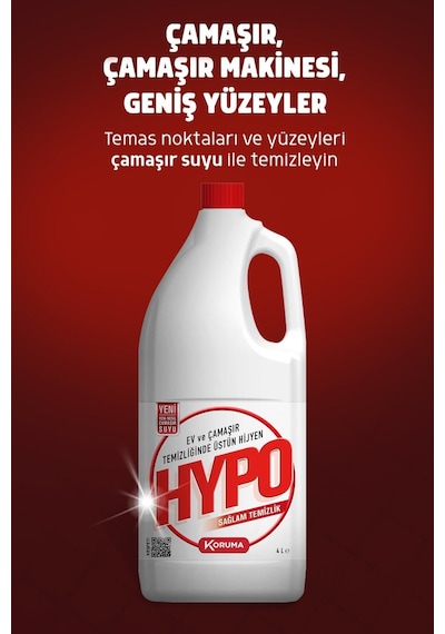 Hyper Hypo Hypo Çamaşır Suyu 4000 Ml - 4`Lü Paket