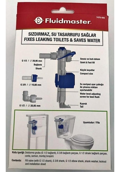 Fluid Master VitrA Kale Serel Creavit Bocci Uyumlu Gömme Rezervuar Doldurma Grubu / Şamandıra Diğer