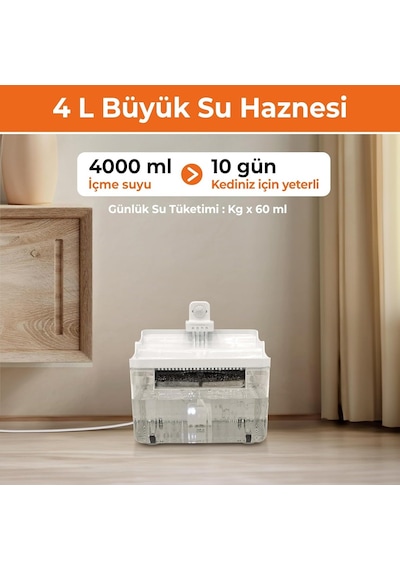 Gobypet Sensörlü Sessiz Su Sebili, Sensörlü Kedi Su Pınarı, Kedi Su Kabı, Otomatik Kedi Su Sebili, Akıllı Köpe