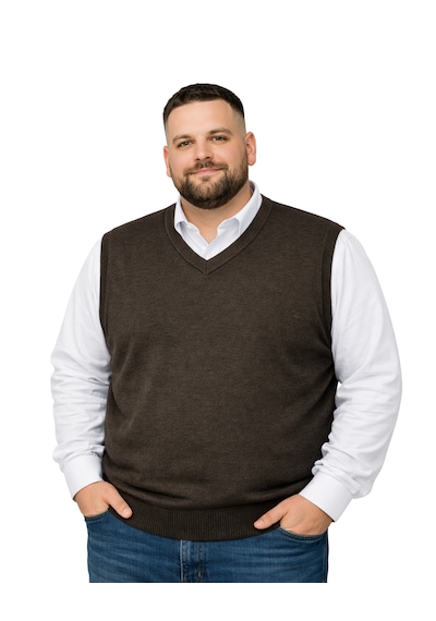 Battalmoda Erkek Büyük Beden Koyu Vizon V Yaka Süveter 3xl-4xl-5xl-6xl