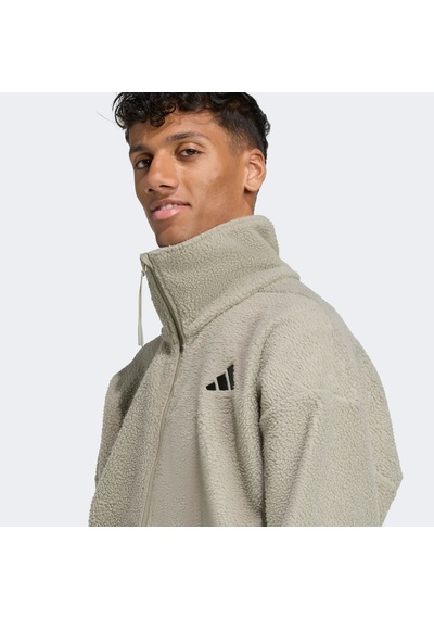 Adidas City Tech High Pile Fleece Full Zip Erkek Yeşil Polar Kb1199