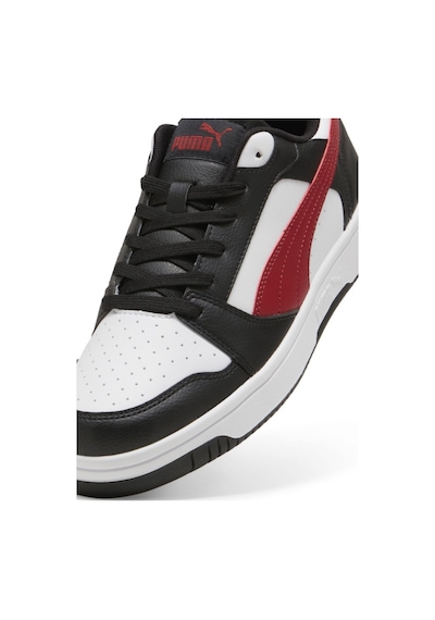 Puma Rebound V6 Low Sneaker Beyaz - Bordo - Siyah