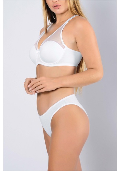 Auw Olıvıa Tüllü Toparlayıcı Sütyen Aydinunderwear Beyaz
