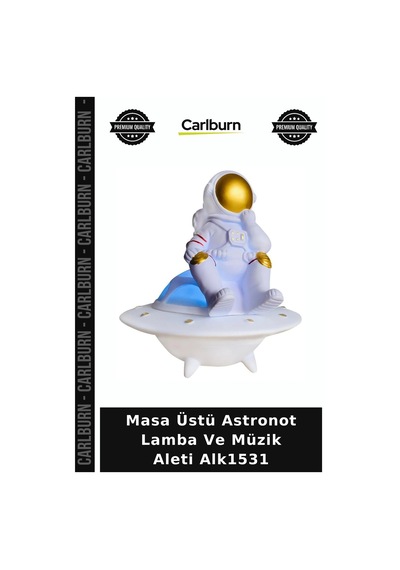 Özel Üretim Dekoratif Hediyelik Aydınlatma Masa Üstü Astronot Lamba Ve Müzik Aleti Alk1531 Diğer