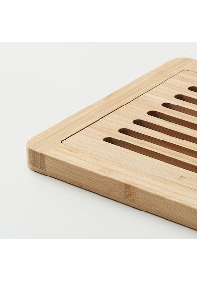 Bambu Kesme Tahtası 37x24 cm MeridyenDukkan Tepsili-Sunumluk Kesm