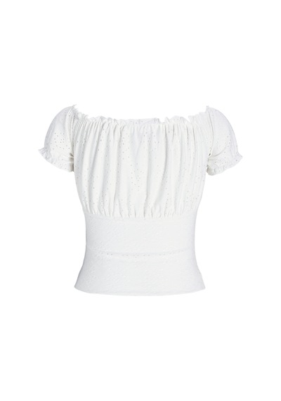 Jack & Jones Kadın Düsük Omuzlu Bluz - Rosey - 12281145 Blanc De Blanc