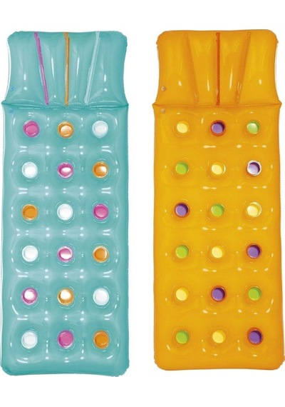 Deniz Yatağı Dik Yastıklı Bardaklı Yatak 188x71 Cm Bestway - 43014 Çok Renkli