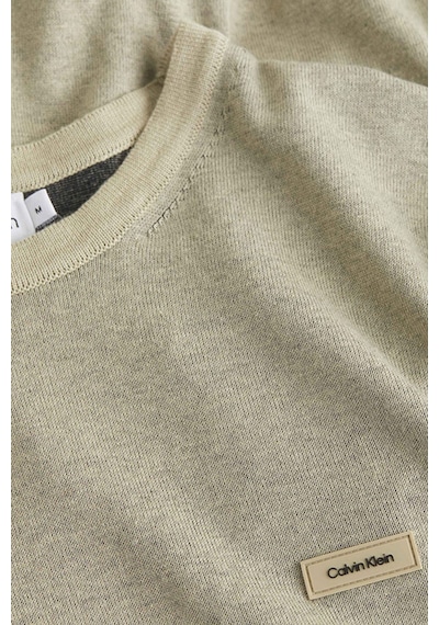 Calvin Klein Bisiklet Yaka Erkek Kazak Yeşil