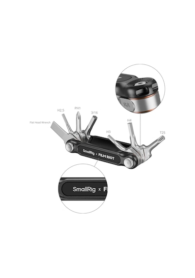 Smallrig 4811 Fılm Rıot 7'si 1 Arada Katlanır Anahtar Seti Kırmızı