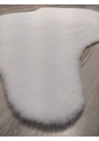 Süet Taban Tavşan Post Halı Beyaz 80X150 Cm