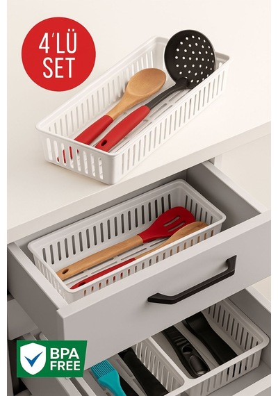 4'lü Çekmece İçi Kaşıklık Sepet Organizer Diğer