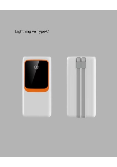 10.000 Mah Bataryalı Dijital Göstergeli Taşınabilir Powerbank Beyaz