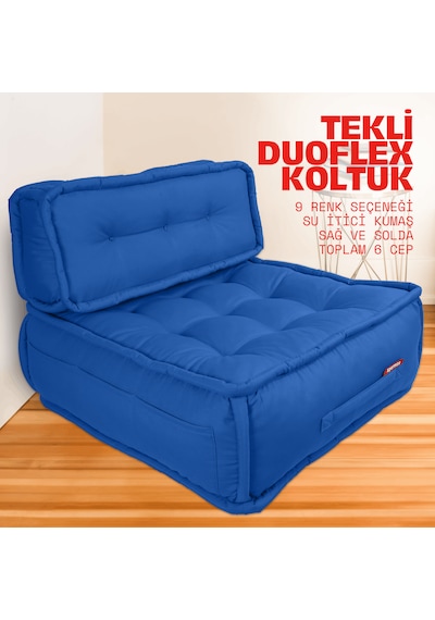 Xpermate Duoflex Sırtlı Minder İskandinav 80x80x30 Mavi